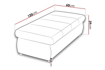 Fotpall Cerys 60 cm - Rød - Møbler - Stoler - Krakk - Fotskammel