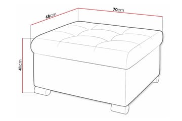 Fotpall Trefor 68 cm - Mørkebrun - Møbler - Stoler - Krakk - Fotskammel