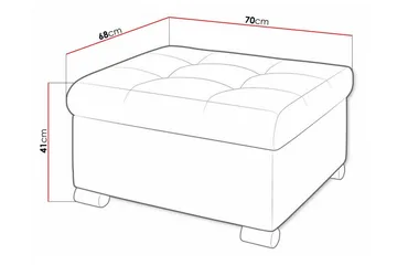 Fotpall Trefor 68 cm - Møbler - Stoler - Krakk - Fotskammel