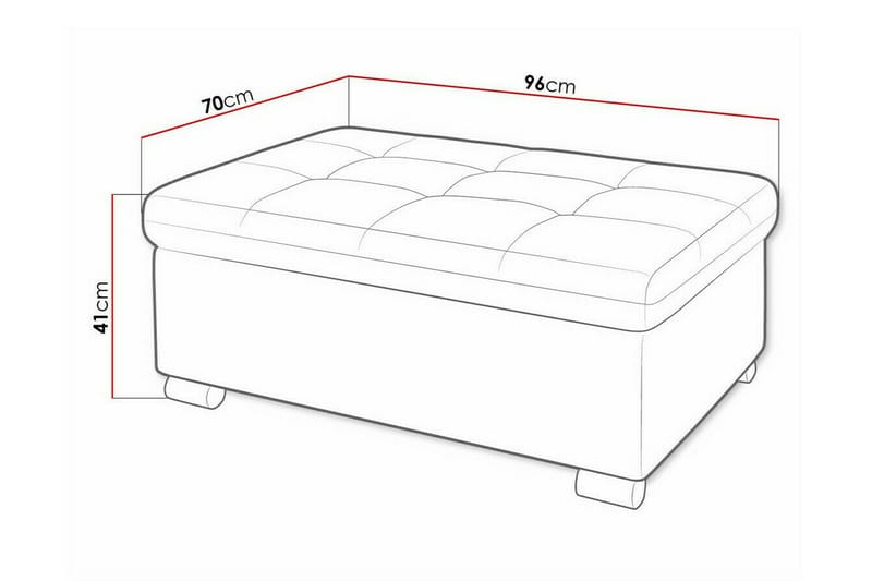 Fotpall Trefor 70 cm - Møbler - Stoler - Krakk - Fotskammel