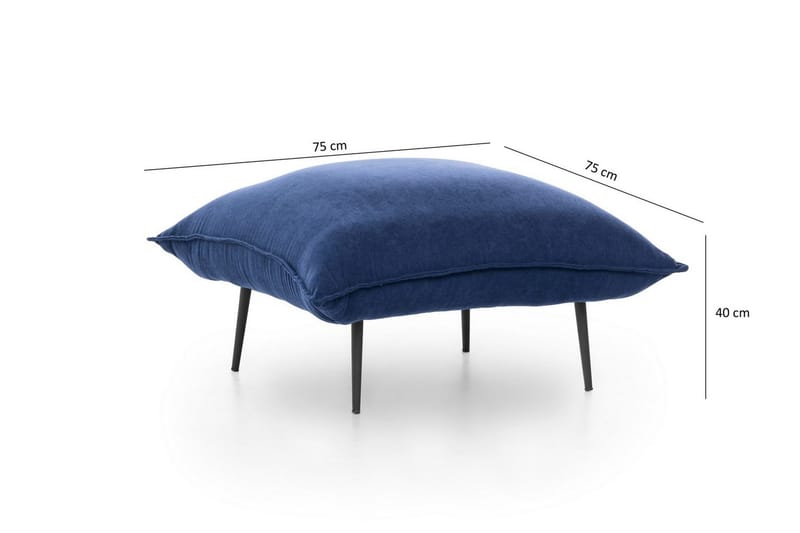 Fotskammel - Blå - Møbler - Stoler - Krakk - Fotskammel