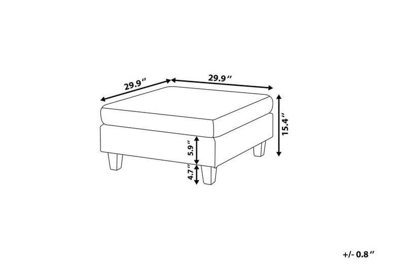 Fotskammel Fevik 76 | 76 cm - Beige - Fotskammel