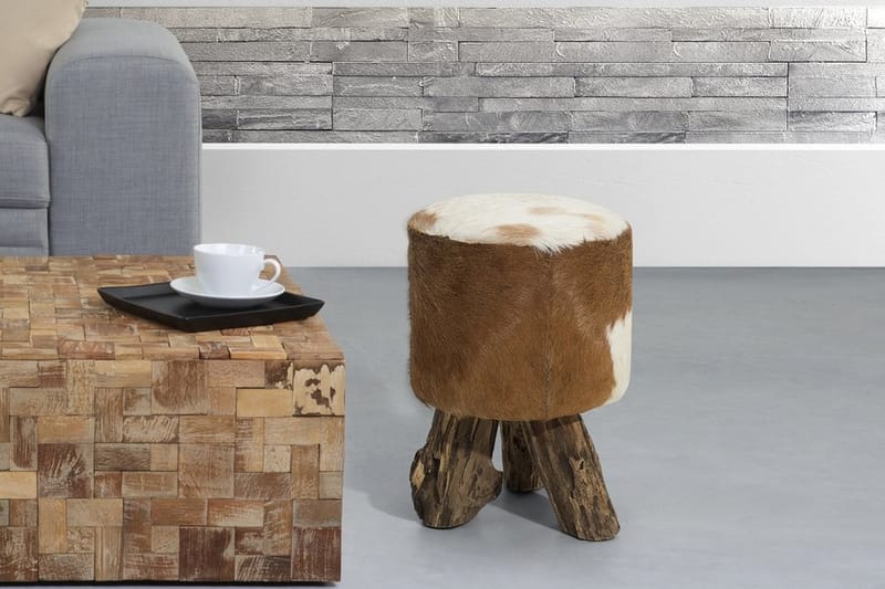 Fotskammel Kent 50|50 Cm - Grå - Møbler - Stoler - Krakk - Fotskammel