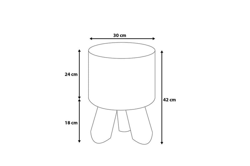 Fotskammel Kent 50|50 Cm - Grå - Møbler - Stoler - Krakk - Fotskammel