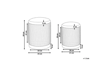 Fotskammel Mangin med Oppbevaring 2-pk - Hvit - Møbler - Stoler - Krakk - Fotskammel