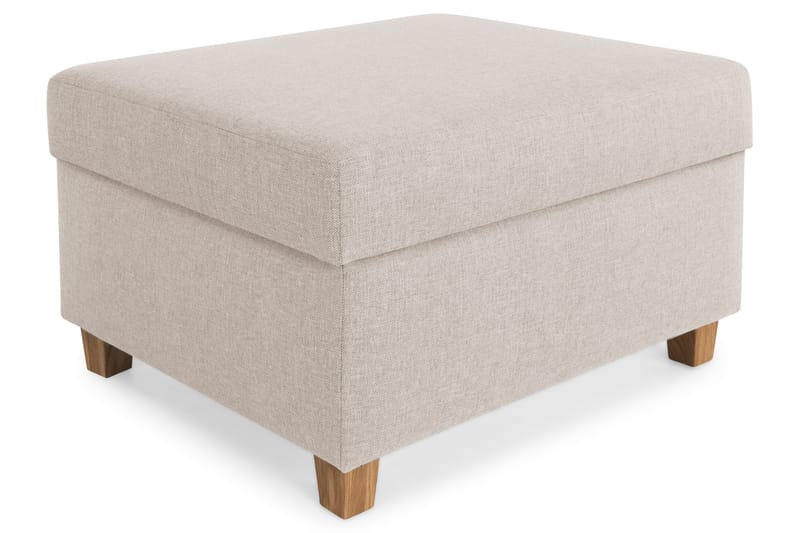 Fotskammel med Oppbevaring Nevada 80x65 - Beige - Møbler - Stoler - Krakk - Fotskammel