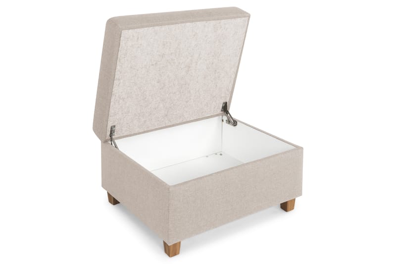 Fotskammel med Oppbevaring Nevada 80x65 - Beige - Møbler - Stoler - Krakk - Fotskammel