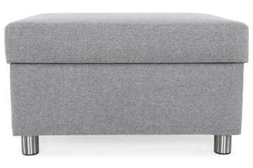 Fotskammel med Oppbevaring Nevada 80x65 - Lysgrå - Møbler - Stoler - Krakk - Fotskammel