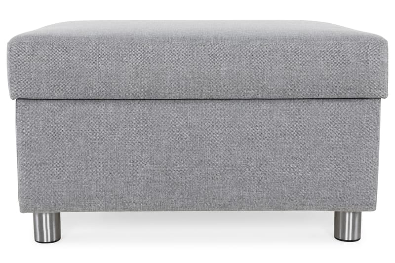 Fotskammel med Oppbevaring Nevada 80x65 - Lysgrå - Møbler - Stoler - Krakk - Fotskammel