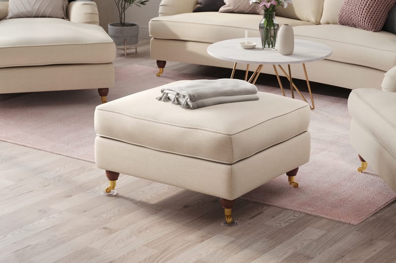 Fotskammel Oxford Lyx Beige - Møbler - Stoler - Krakk - Fotskammel