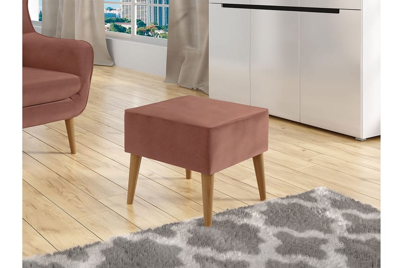 Fotskammel - Rosa - Møbler - Stoler - Krakk - Fotskammel