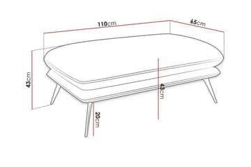 Graystone Fotpall 65 cm Dark yellow - Møbler - Stoler - Krakk - Fotskammel