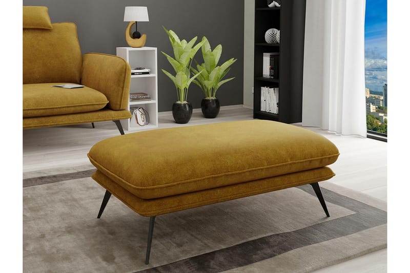 Graystone Fotpall 65 cm Dark yellow - Møbler - Stoler - Krakk - Fotskammel