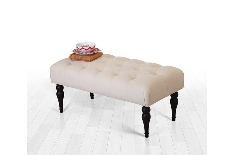 Hodgenville Fotskammel 92 cm Rektangulär, Kremhvit