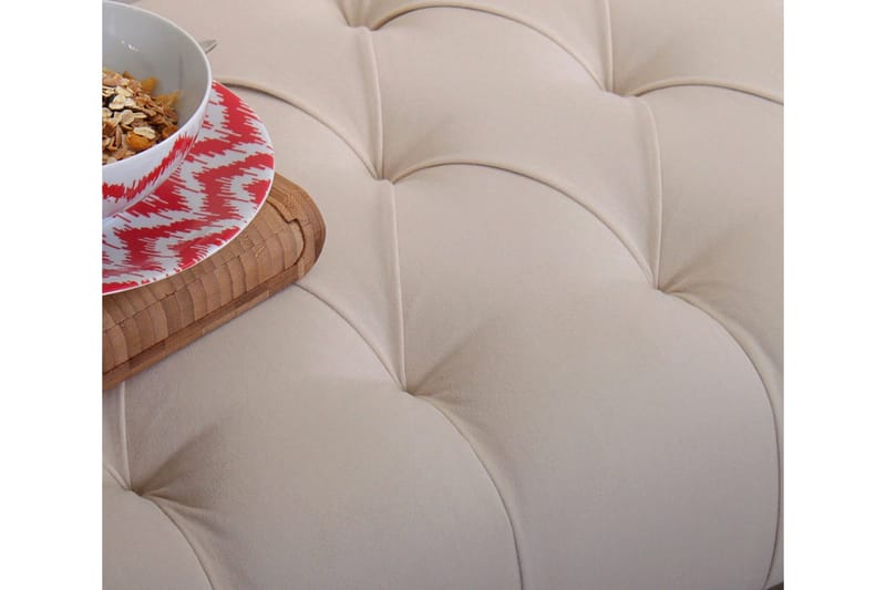 Hodgenville Fotskammel 92 cm Rektangulär - Kremhvit - Møbler - Stoler - Krakk - Fotskammel