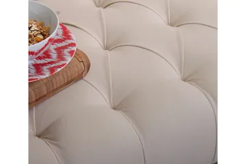 Hodgenville Fotskammel 92 cm Rektangulär - Kremhvit - Møbler - Stoler - Krakk - Fotskammel