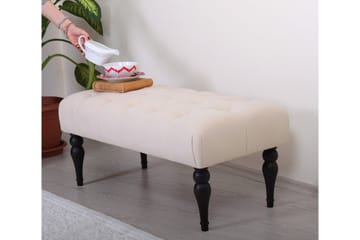 Hodgenville Fotskammel 92 cm Rektangulär - Kremhvit - Møbler - Stoler - Krakk - Fotskammel