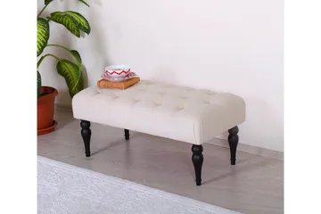 Hodgenville Fotskammel 92 cm Rektangulär - Kremhvit - Møbler - Stoler - Krakk - Fotskammel