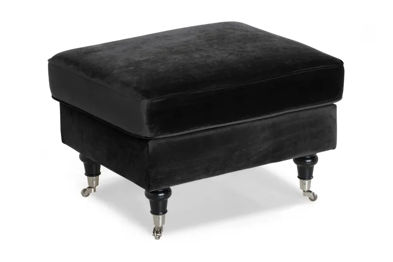 Howard Classic Fotskammel Fløyel, Svart