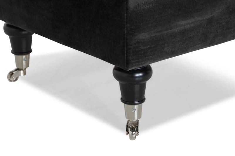 Howard Classic Fotskammel Fløyel - Svart - Møbler - Stoler - Krakk - Fotskammel