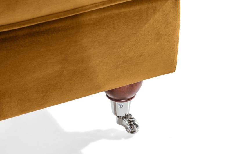 Howard Riviera Fotskammel Fløyel - Amber - Møbler - Stoler - Krakk - Fotskammel