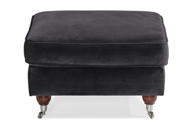 Howard Riviera Fotskammel Fløyel - Mørkegrå - Møbler - Stoler - Krakk - Fotskammel