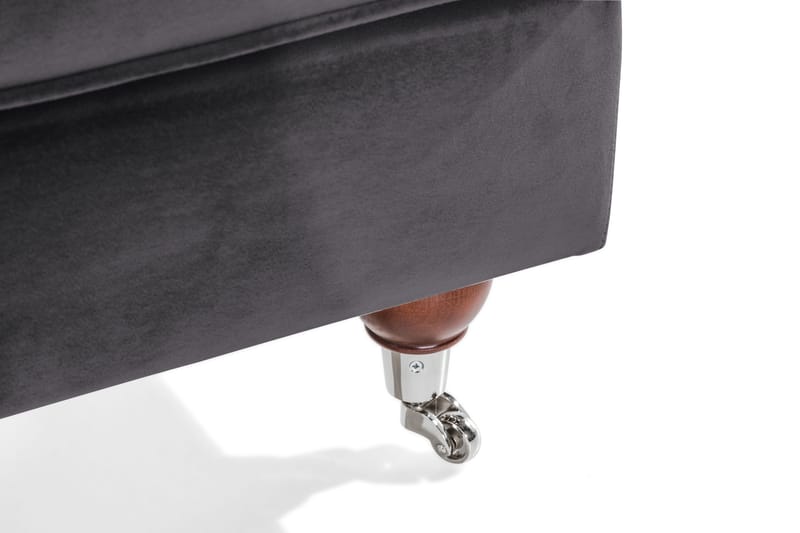 Howard Riviera Fotskammel Fløyel - Mørkegrå - Møbler - Stoler - Krakk - Fotskammel