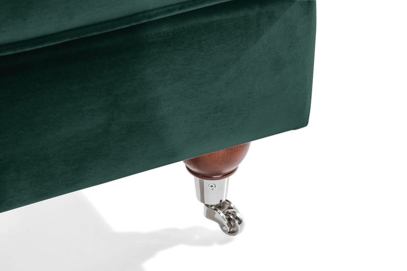 Howard Riviera Fotskammel Fløyel - Mørkegrønn - Møbler - Stoler - Krakk - Fotskammel
