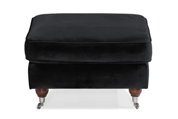 Howard Riviera Fotskammel Fløyel - Svart - Møbler - Stoler - Krakk - Fotskammel