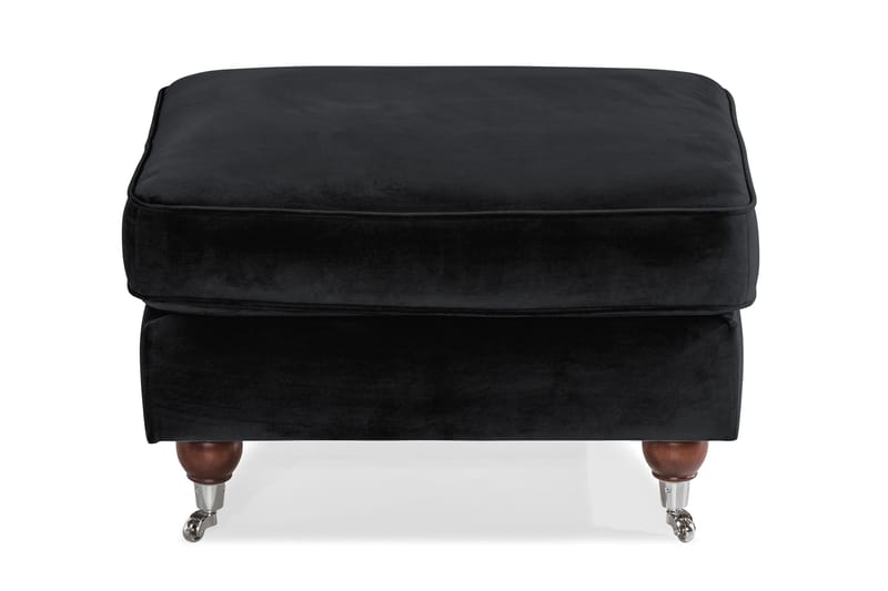 Howard Riviera Fotskammel Fløyel - Svart - Møbler - Stoler - Krakk - Fotskammel