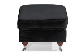 Howard Riviera Fotskammel Fløyel - Svart - Møbler - Stoler - Krakk - Fotskammel