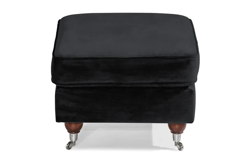 Howard Riviera Fotskammel Fløyel - Svart - Møbler - Stoler - Krakk - Fotskammel