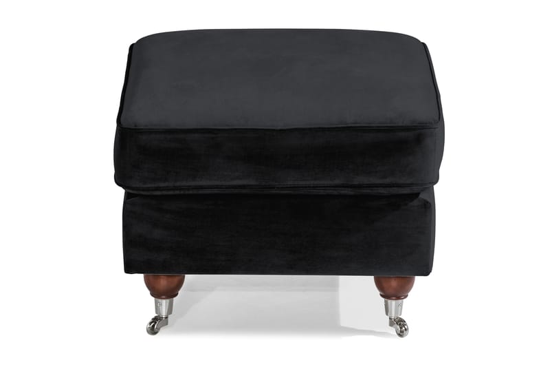 Howard Riviera Fotskammel Fløyel - Svart - Møbler - Stoler - Krakk - Fotskammel