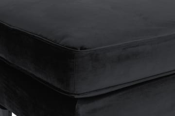 Howard Riviera Fotskammel Fløyel - Svart - Møbler - Stoler - Krakk - Fotskammel