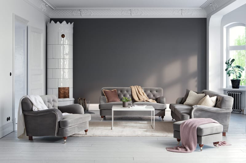 Howard Riviera Fotskammel - Sølvgrå - Møbler - Stoler - Krakk - Fotskammel