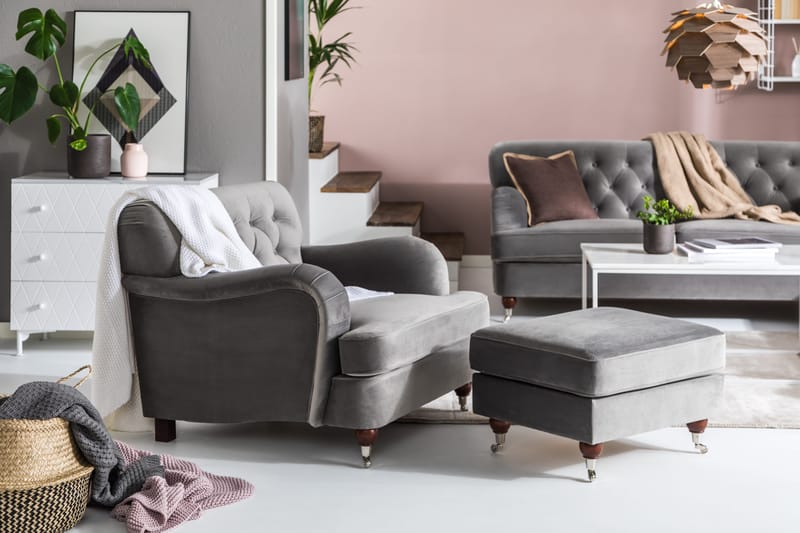 Howard Riviera Fotskammel - Sølvgrå - Møbler - Stoler - Krakk - Fotskammel