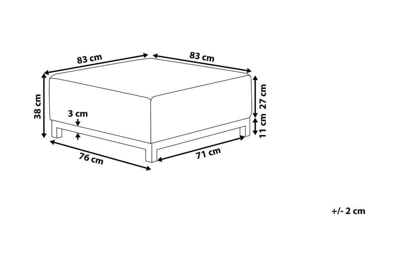 Hughen Fotskammel - Beige/Svart - Møbler - Stoler - Krakk - Fotskammel