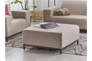 Hughen Fotskammel - Beige/Svart - Møbler - Stoler - Krakk - Fotskammel