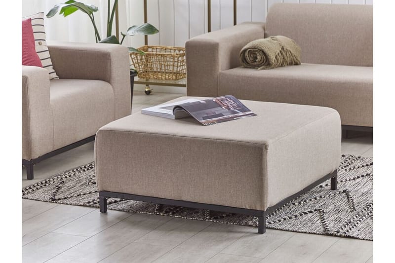 Hughen Fotskammel - Beige/Svart - Møbler - Stoler - Krakk - Fotskammel