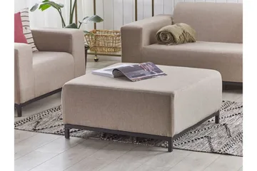 Hughen Fotskammel - Beige/Svart - Møbler - Stoler - Krakk - Fotskammel