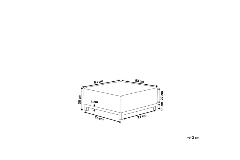 Hughen Fotskammel - Grå/Svart - Møbler - Stoler - Krakk - Fotskammel