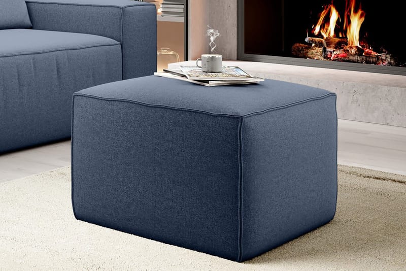 Kamli Fotskammel - Blå - Møbler - Stoler - Krakk - Fotskammel