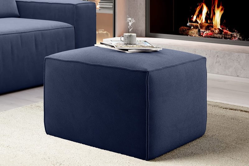 Kamli Fotskammel - Blå - Møbler - Stoler - Krakk - Fotskammel