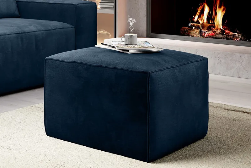 Kamli Fotskammel - Blå - Møbler - Stoler - Krakk - Fotskammel