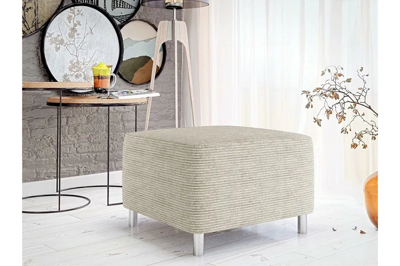 Kintore Fotpall 56 cm NO_BRAND beige - Møbler - Stoler - Krakk - Fotskammel
