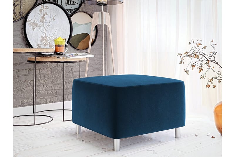 Kintore Fotpall 56 cm NO_BRAND Dark blue - Møbler - Stoler - Krakk - Fotskammel