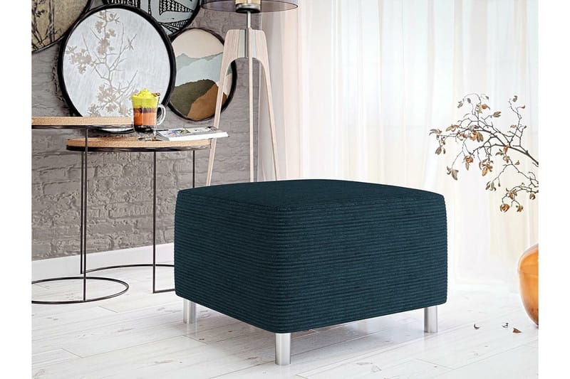 Kintore Fotpall 56 cm NO_BRAND Dark blue - Møbler - Stoler - Krakk - Fotskammel