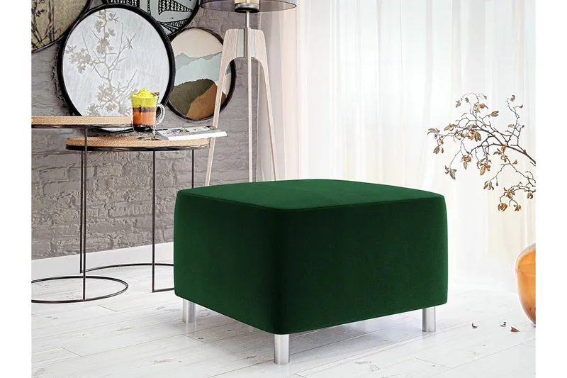 Kintore Fotpall 56 cm NO_BRAND Dark green - Møbler - Stoler - Krakk - Fotskammel