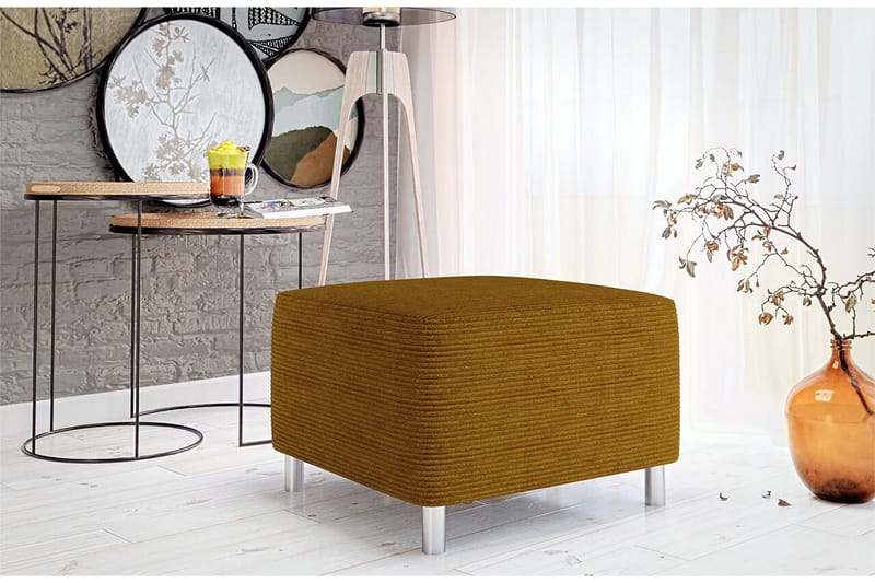 Kintore Fotpall 56 cm NO_BRAND Dark yellow - Møbler - Stoler - Krakk - Fotskammel