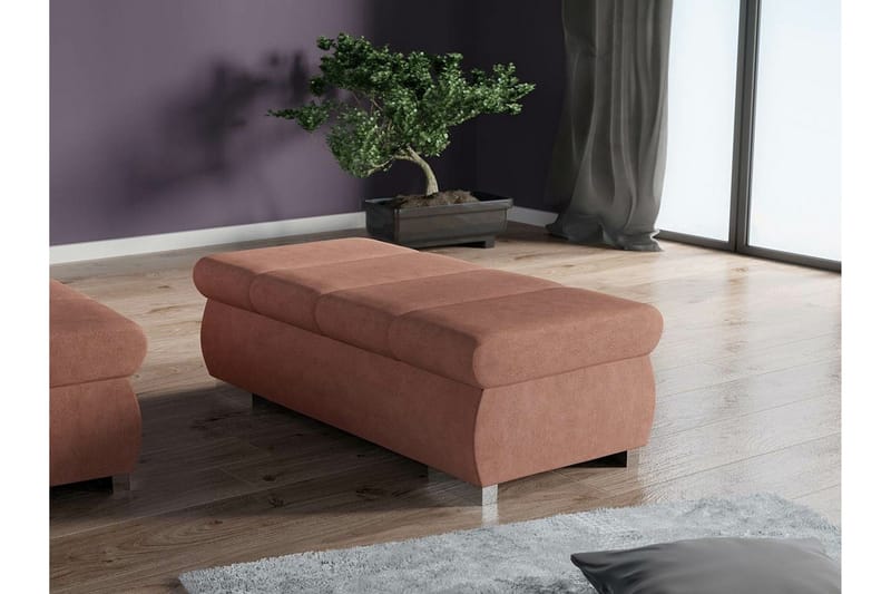 Kintore Fotpall 60 cm Light Brown/Cream - Møbler - Stoler - Krakk - Fotskammel